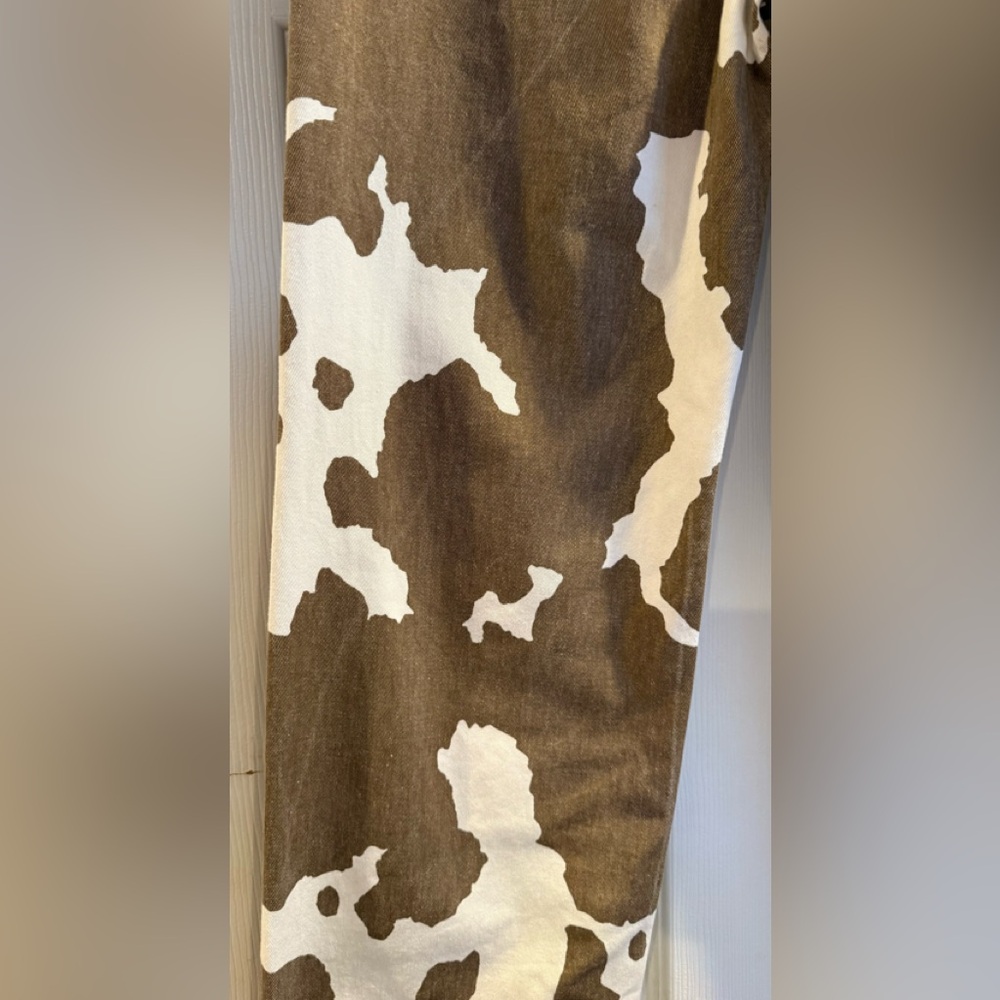 12th Tribe Brown and White xow print Jeans